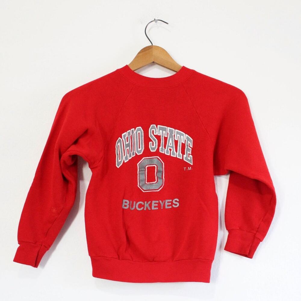 Vintage Kids Ohio State University OSU Buckeyes Sweatshirt Youth Medium